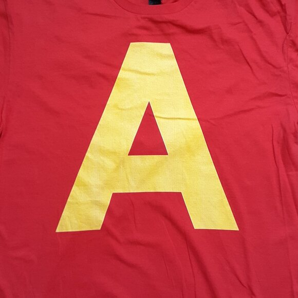 Alvin and the Chipmunks - Letter A - New Large Red T-Shirt - Picture 2 of 4